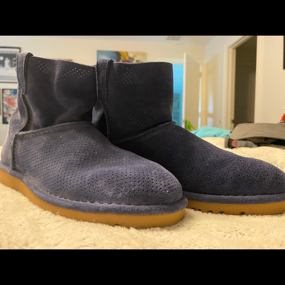 Dark Blue Short Ugg Boots Size 10 Women Unlined